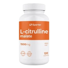 Амінокислота для спорту Sporter L-Citrulline malate 1500 mg 120 Capsules: Смак Без смаку