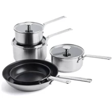 Набір посуду KitchenAid SSS 8 16/18/20 см 1.49/2.13/3.11 л 20+28 см (CC004221-001): Матеріал корпусу Нержавеющая сталь