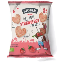 Снеки органические Biobim Паффы кукурузные с бананом и клубникой 20 г (1187124): Тип Снеки