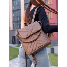 Жіночий рюкзак Sambag Loft коричневий (22011061): Стать жіночий