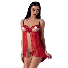 Эротический комплект Passion Exclusive CHERRY CHEMISE red XXL/XXXL: Для кого Для полных