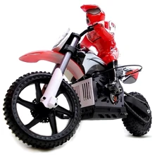 Радиоуправляемая модель Мотоцикл 1:4 Himoto Burstout MX400 Brushed (красный): Форма Мотоцикл