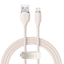Кабель Baseus USB Cable to Lightning Jelly Liquid Silica Gel 2.4A 1.2m Pink (CAGD000004): Тип USB Cable - Lightning