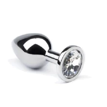 Анальная пробка утяжеленная CRYSTAL Silver Diamond, S: Для кого Унисекс
