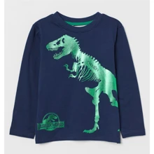 Лонгслів H & M 312-7476481 110-116 см темно-синій: Тип Лонгсліви