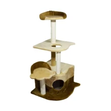 Когтеточка Lucky Pet домик сизалевый Парадайз 120х57х57 см бежевый (4820224215822): Размеры основания 120х57х57см