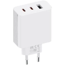 Зарядное устройство Xiaomi Wall Charger USB+2xUSB-C GaN 67W White with USB-C Cable (BHR7493EU): Особенности Быстрая зарядка, Power Delivery (PD), USB-C