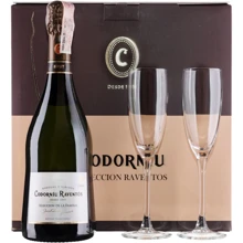 Набор Codorniu Seleccion Raventos Brut (0,75 л) + 2 glasses (BW43171): Объем, л 0.75