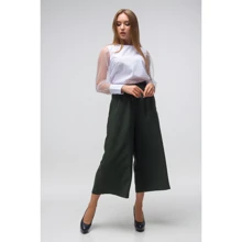 Брюки FLFashion Дебют ТКД 2723 42 зеленые: Сезон Демисезон