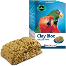 Минеральный блок Versele-Laga Orlux Clay Bloc Amazon River с глиной для крупных попугаев 0.55 кг (54256): Вид корма Минеральные добавки, пески