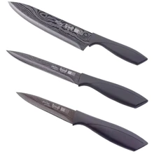 Набор кухонных ножей Krauff Black Edition 29-305-150 3 пр (28156): Наименование Набор ножей