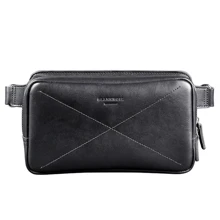 Сумка поясная BlankNote DROPBAG MAXI (Кожа Krast) графит - черная (BN-BAG-20-g): Пол Унисекс