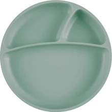 Секційна тарілка MinikOiOi Portions на присосці силіконова River Green (101050007): Матеріал силикон