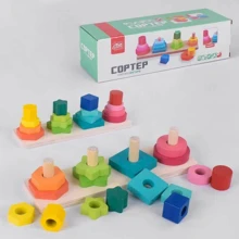 Дерев'яний сортер 4FUN Game Club Wood геометричні фігури (85820): Тип сортер