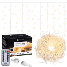 Гирлянда бахрома уличная (наружная) Springos 12 м 300 LED Pilot CL305 Warm White: Тип Бахрома