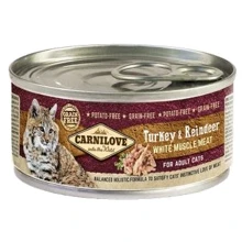Влажный корм Carnilove Turkey & Reindeer for Adult Cats с индейкой и олениной для котов 100 g (8595602519323): Тип Консервы