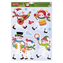 Наклейки Yes! Fun новогодние для окон, лазерные 41 х 29 см (801087): Производитель YES! Fun