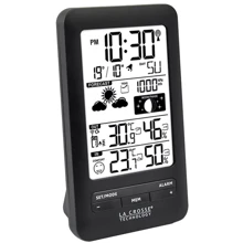 Метеостанція La Crosse WS6210 Black: Метео вимірювання Точка росы, Внутренняя влажность, Внешняя температура, Внешняя влажность, Атмосферное давление