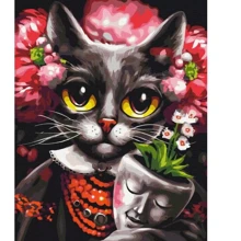 Картина по номерам Brushme Кошка Дзен ©Марианна Пащук 40x50 см (BS53465): Производитель Brushme