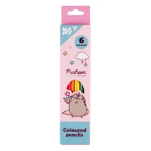 Олівці кольорові Yes 6 кольорів Pusheen рожево-бірюзовий (290725): Тип Цветные
