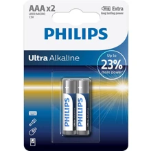 Philips AAA bat Alkaline 2шт Ultra Alkaline (LR03E2B/10): undefined undefined