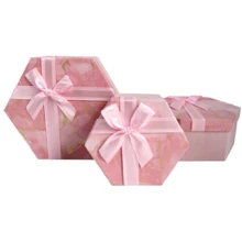 Коробка Подарочные коробки UFO Набор 3 шт PINK шест. (40321-13): undefined undefined