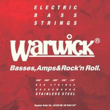 Струна для гитар Струны для бас-гитары WARWICK 42300 RED Stainless Steel Medium Light 5-String (40-130): Тип Комплект струн
