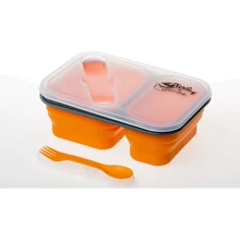 Контейнер Tramp 2 отсека силиконовый (900ml) с ловилкой Orange (TRC-090-orange): Производитель Tramp
