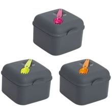 Ланч бокс Herevin Salad Box Grey Mix с приборами (161450-560): Количество отделений 1
