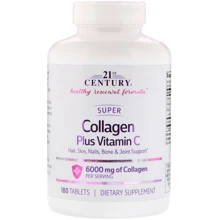 21st Century Super Collagen Plus Vitamin C 6000 mg 180tablets: Тип колаген