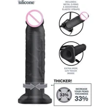 Насадка- удлинитель для пениса Silicone Hollow Extension 10", 25x6 см, черный: Для кого Для мужчин