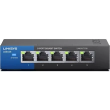 Мережевий комутатор Linksys LGS105: Порти тільки Gigabit Ethernet (10/100/1000)