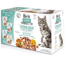 Влажный корм Brit Care Sterilized Fillets in Gravy Flavour box для стерилизованных котов филе в соусе набор вкусов 12 шт x 85 г (8595602565337): Тип Влажный корм