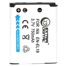 Аккумулятор ExtraDigital Nikon EN-EL19: Совместимость Nikon Coolpix S2500/ Coolpix S2550/ Coolpix <br />
S3100/Coolpix S4100/ Coolpix S4150