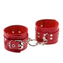 Наручники Leather Rastraints Hand Cuffs, Red: Виробник sLash