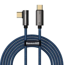 Кабель Baseus Cable USB-C to USB-C Legend Elbow 100W 2m Blue (CACS000703): Тип USB-C - USB-C