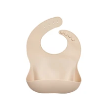 Нагрудник силиконовый Twins Bib TB-03-02, beige, бежевый: Производитель Twins