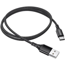 Кабель Borofone USB Cable to USB-C Ultra Bright 1m Black (BX54): Тип USB Cable - USB-C