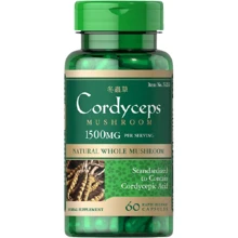Puritans Pride Cordyceps Mushroom 750 mg Кордицепс 60 капсул: Форма выпуска Капсулы