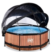 Бассейн с куполом и тентом EXIT дерево 244 х 76 см: undefined undefined