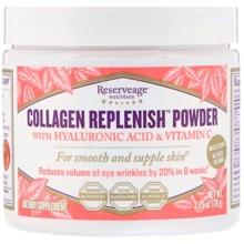 ReserveAge Nutrition Collagen Replenish Powder Flavorless Drink Mix Коллаген с гиалуроновой кислотой и витамином С 78 г: Тип Коллаген