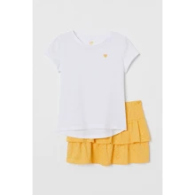 Костюм футболка і спідниця H & M 2912-8740961 110-116 см жовтий : Тип костюми