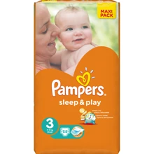 Подгузники Pampers Sleep & Play Midi (4-9 кг) Эконом 58шт (4015400224211): Тип Подгузники