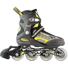 Роликовые коньки СК MATRIXdeLux YELLOW р.39-42: Расположение колес in-line