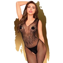Бодистокинг с узором в виде крыльев и бабочки Penthouse - Wild catch black S/L: Для кого Для женщин