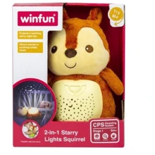 Ночник детский WinFun Лисенок с проектором ночного неба (0824-NL): Особенности Автоотключение, Регулируемая громкость, Можно стирать