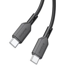 Кабель Borofone USB-C to USB-C 60W 1m Black (BX70): Тип USB-С to USB-C