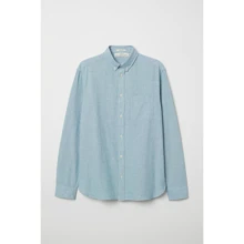 Сорочка H & M 6340138 48 зелена з довгим рукавом: Длина рукава Довгий