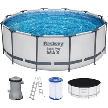 Бассейн Bestway каркасный круглый 366-122 см (56420) (фильтр-насос, тент, лестница, в коробке, 47-116-45 см): undefined undefined