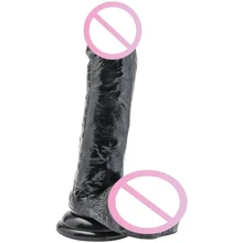 Реалистичный фаллоимитатор с мошонкой и присоской Get Real ToyJoy, 16,5x4,5 см, черный: Назначение Анальные